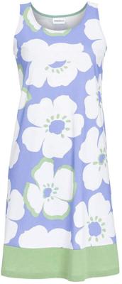 Helderblauw bloemen nachthemd katoen