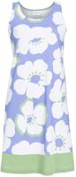 Helderblauw bloemen nachthemd katoen - thumbnail