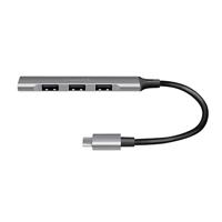 LogiLink UA0392 USB-C (USB 3.2 Gen 2) multiport hub Met USB-C stekker Aluminium-grijs - thumbnail