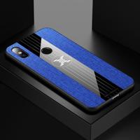 Voor Xiaomi mi 6X/a2 XINLI stiksels doek textuur schokbestendig TPU beschermhoes (blauw) - thumbnail