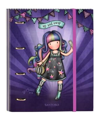 Ringmap Gorjuss Up and away Paars (27 x 32 x 3.5 cm)