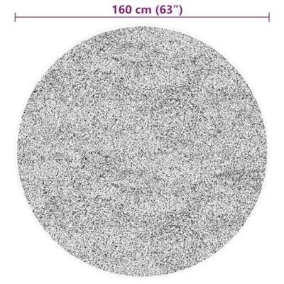 Vloerkleed laagpolig zacht en wasbaar 160 cm grijs