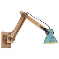 VidaXL Wandlamp 25 w e27 96x15x20 cm verweerd blauw - thumbnail