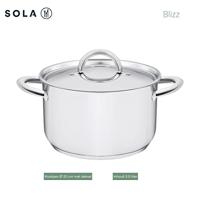 Sola Pannenset Blizz - RVS - Kookpan ø 16, 18, 20 cm & Steelpan ø 16 cm - Inductie geschikt - 4 Delig - thumbnail