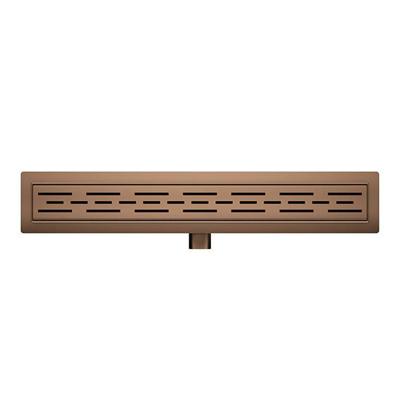 Wiesbaden Douchegoot Met Flens 90x7 cm 6.7 cm Diep Geborsteld Brons Koper Wiesbaden Douchegoot Met Flens 90x7 cm 6.7 cm Diep Geborsteld Brons Koper