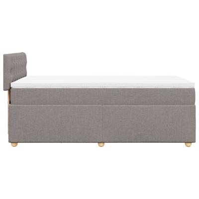 Boxspring met matras stof taupe 90x190 cm