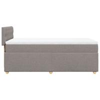 Boxspring met matras stof taupe 90x190 cm - thumbnail