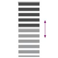 Zebra rolgordijn 65x100 cm stofbreedte 60,9 cm zwart - thumbnail