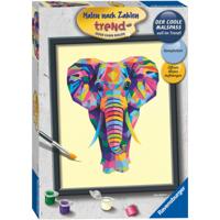 Ravensburger Schilder Op Nummer Kleurrijke Olifant - thumbnail