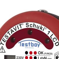 Testboy Testavit Schuki 1 LCD Stopcontacttester CAT II 300 V LCD, LED - thumbnail
