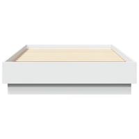 Bedframe bewerkt hout wit 90x190 cm - thumbnail