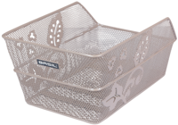 Basil Fietsmand cento flower achtermand 24 x 38,5 x 11 cm - nude metallic - thumbnail