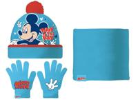 Muts, Handschoenen en Nekwarmer Mickey Mouse Happy smiles Blauw Rood - thumbnail