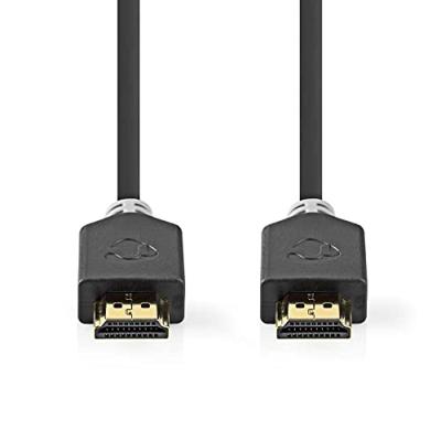 HDMI Kabel | HDMI Connector | HDMI Connector | 8K@60Hz | eARC | Verguld | 5.00 m | PVC | Antraciet