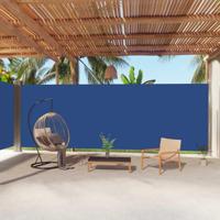 VidaXL Windscherm uittrekbaar 220x1000 cm blauw - thumbnail