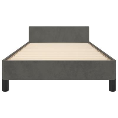 Bedframe zonder matras 90x190 cm fluweel donkergrijs