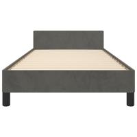 Bedframe zonder matras 100x200 cm fluweel donkergrijs - thumbnail