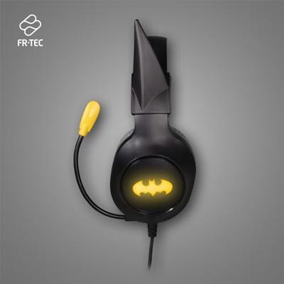 FRTEC - BATMAN Gaming-headset met afneembare donkere ridderoren, kabel en RGB ledlicht, voor Playstation 5, PS4, Xbox Series X/S, Xbox One, Nintendo Switch, PC, Mac