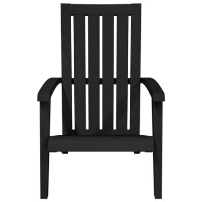Tuinstoel Adirondack polypropeen zwart