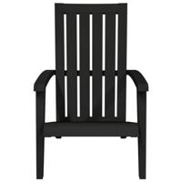 Tuinstoel Adirondack polypropeen zwart - thumbnail