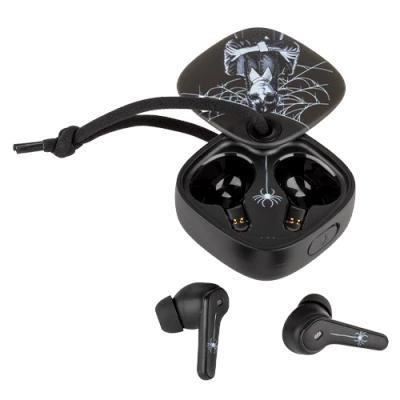 Draadloze oordopjes - Konix - Wednesday - Smartphones en tablets - 6 uur batterijduur + 22 uur oplaadcase - IPX4 waterbestendigheid - Zwart