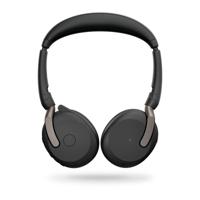 Jabra Evolve2 65 Flex Link380c UC On Ear headset Bluetooth Stereo Zwart Noise Cancelling Headset, Microfoon uitschakelbaar (mute), Volumeregeling, Inductie, - thumbnail