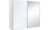 Goossens Kledingkast Easy Storage Sdk, 253 cm breed, 220 cm hoog, 1x 3 paneel glas schuifdeur li en 1x 3 paneel spiegel schuifdeur re - thumbnail