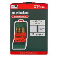 Metabo 627156000 HSS Metaal-spiraalboorset 19-delig TiN DIN 338 Cilinderschacht 1 set(s) - thumbnail