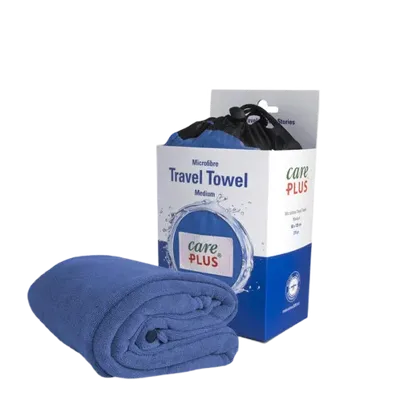 Care Plus Travel Towel Microfibre Medium - Blauw