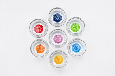 Chakra Drinkglazen (Set van 7 chakra Drinkglazen - met Chakrasymbool