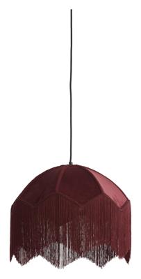 Light & Living Hanglamp 'Malacia' Velvet, 40cm, kleur Bordeaux Light & Living Hanglamp 'Malacia' Velvet, 40cm, kleur Bordeaux