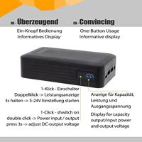 XTPower XT-27000 DC Powerbank 26800 mAh Li-ion USB, DC-aansluiting 3,5 mm Zwart Statusweergave, Gelijktijdig laden en ontladen - thumbnail