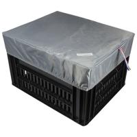 Fietskrat Hoes Kratcover Medium Zilver - thumbnail