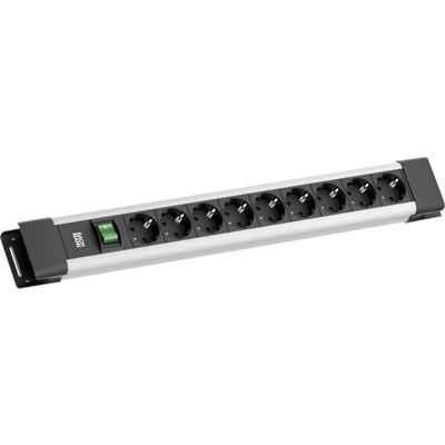 Bachmann BM005902 Stekkerdoos met schakelaar Grijs, Zwart Randaarde stekker 1 stuk(s)