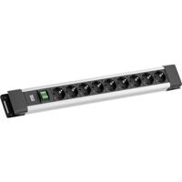 Bachmann BM005902 Stekkerdoos met schakelaar Grijs, Zwart Randaarde stekker 1 stuk(s) - thumbnail