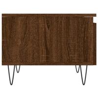 Salontafels 2 st 50x46x35 cm bewerkt hout bruin eikenkleur - thumbnail
