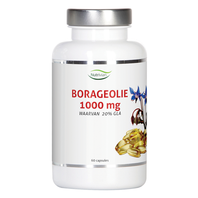 Nutrivian Borage olie 1000 mg 60 Capsules