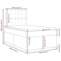 Boxspring met matras stof blauw 120x200 cm - thumbnail