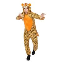 Tijger Onesie Met Capuchon Volwassenen - thumbnail