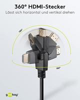 goobay High-speed HDMI 360° kabel met Ethernet - thumbnail
