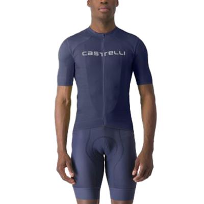 Castelli Prologo Lite fietsshirt korte mouw belgisch blauw heren S
