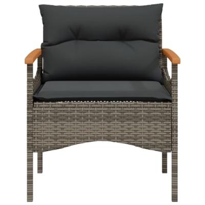 4-delige Loungeset met kussens poly rattan grijs 4-delige Loungeset met kussens poly rattan grijs