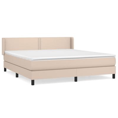 Boxspring met matras kunstleer cappuccinokleurig 180x200 cm - thumbnail