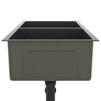 VidaXL Gootsteen handgemaakt roestvrij staal zwart - thumbnail