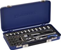 Promat/Tecwerk Dopsleutel-set | 36-delig | 1/4 inch | sleutelwijdtes 4-13 mm | aantal tanden 72 | 6-kant - 4000822345 - thumbnail