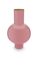 Pip Studio Vaas Metaal Medium Roze 24x40cm - thumbnail