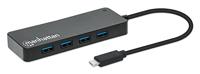 Manhattan 168410 USB 3.0-hub Zwart - thumbnail