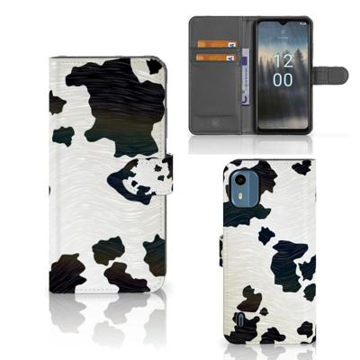 Nokia C12 | Telefoonhoesje | Met pasjeshouder | Koeienvlekken Nokia C12 | Telefoonhoesje | Met pasjeshouder | Koeienvlekken