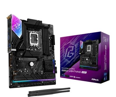 ASRock B860 Lightning WiFi Moederbord Socket Intel LGA 1851 Vormfactor ATX - thumbnail