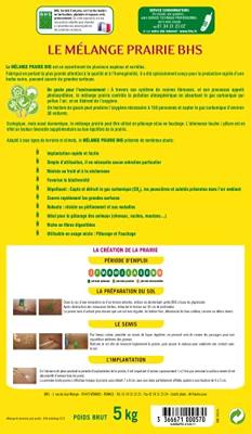 Prato - BHS - Miscela per prato 5kg | 500m² | Per aree estese e pascoli | Installazione rapida, durevole, non richiede manutenzione. Prato - BHS - Miscela per prato 5kg | 500m² | Per aree estese e pascoli | Installazione rapida, durevole, non richiede manutenzione.